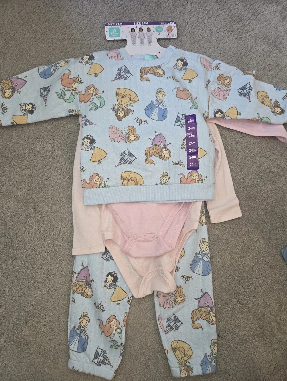 Disney Baby 4 piece ribbed set, Disney Princess